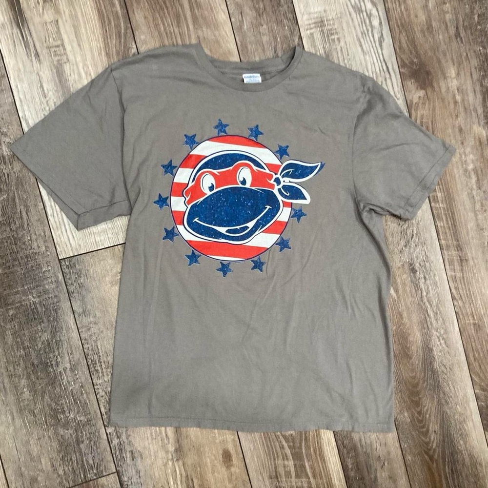 Fourth of July Americana shirt. Teenage Mutant Ninja Turtles Patriotic T-shirt.
